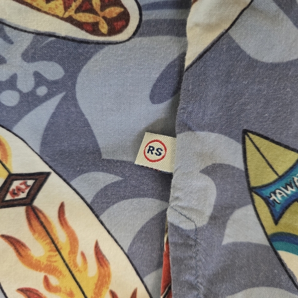 Robert Stock Hawaiian Button Down Surf Board Shirt‎ Short Sleeve Size Medium - Picture 7 of 7